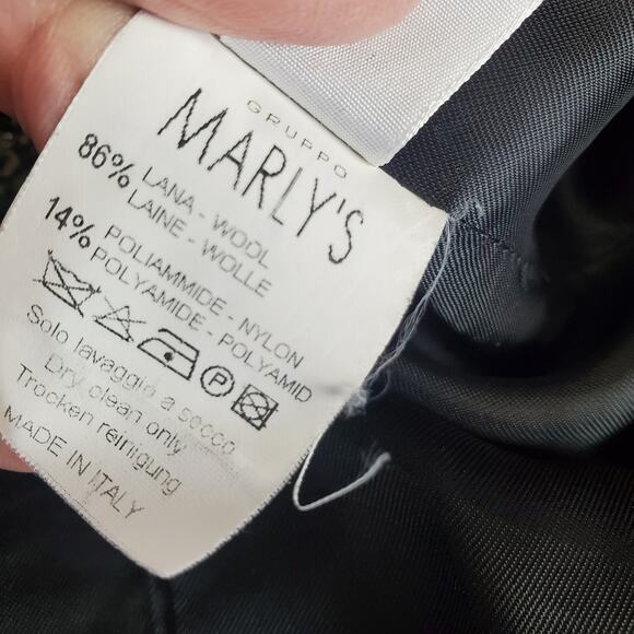 Vintage Womens Wool Blend Tweed Blazer Sz 10 Brown Black with Gold Shimmer Italy - Picture 11 of 14